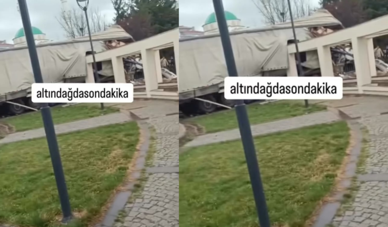 Altındağ’da Tır Parka Daldı